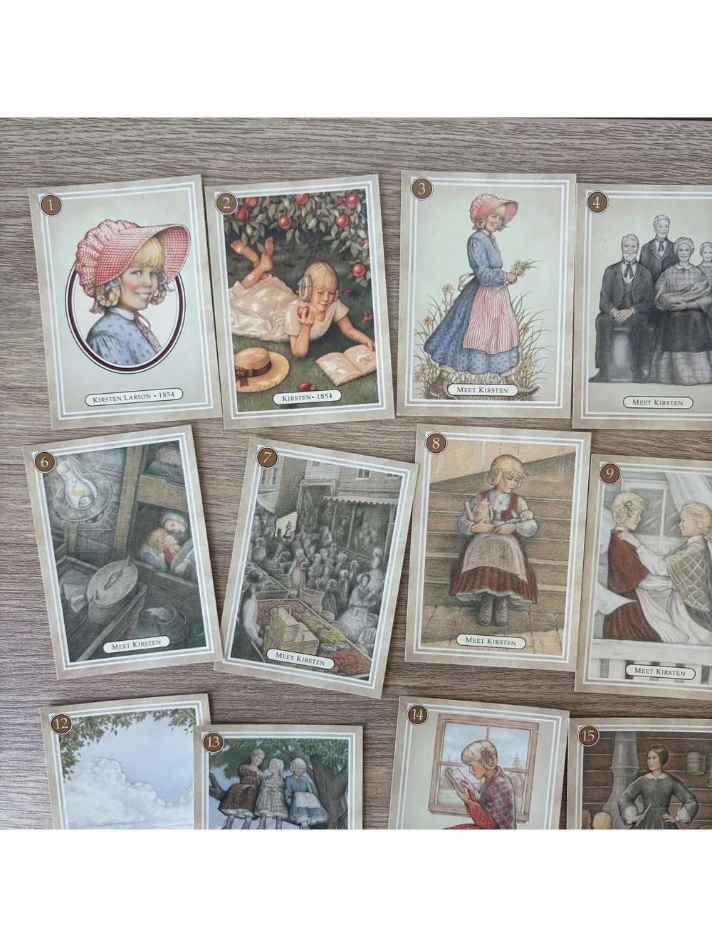American Girl Kirsten Trading Cards 18 Card Set Pleasant Company 1994 Vintage